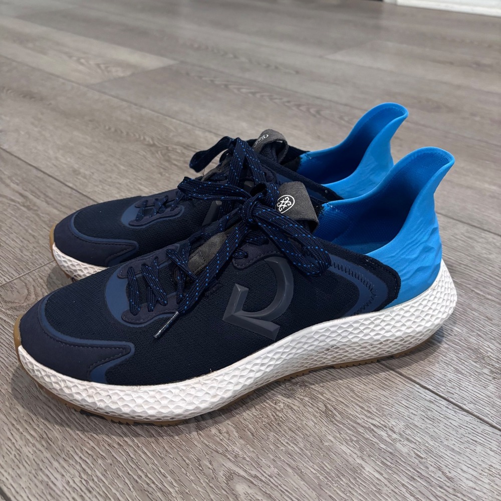 G/FORE MG4+ Golf Shoes Mens 10 Navy Blue G4MF21EF21 Spikeless Sneakers‎